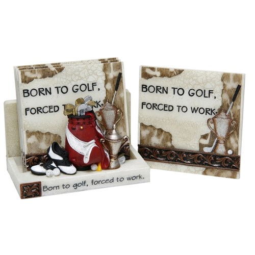3D Classic Coaster Set - Born to Golf