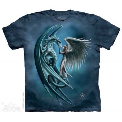 Silver Back - Angel and Dragon Adult T Shirt - Anne Stokes