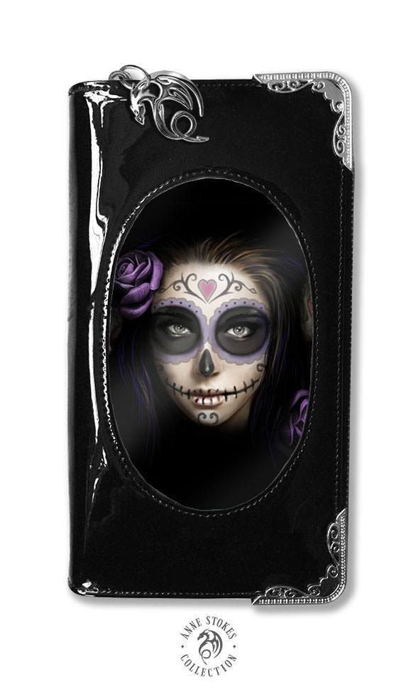 3D Lenticular Black PVC Purse - Day of the Dead - Anne Stokes