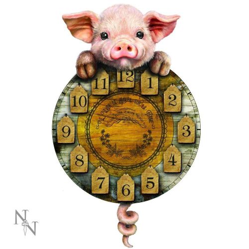 Piggin Tickin Wall Clock with Pendulum