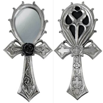 Gothic Ankh Hand Mirror 