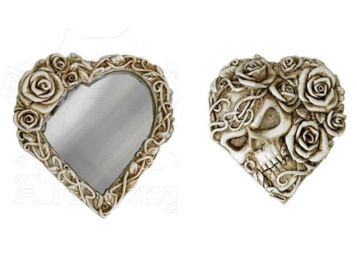 Ghost of Narcissus Skull and Roses Compact Mirror