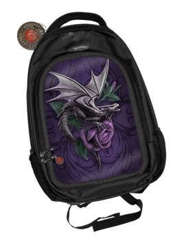 3D Black Oxford Polyester Backpack - Dragon Beauty - Anne Stokes