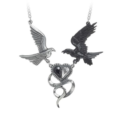 Epiphany of St Corvus - Raven and Dove Necklace