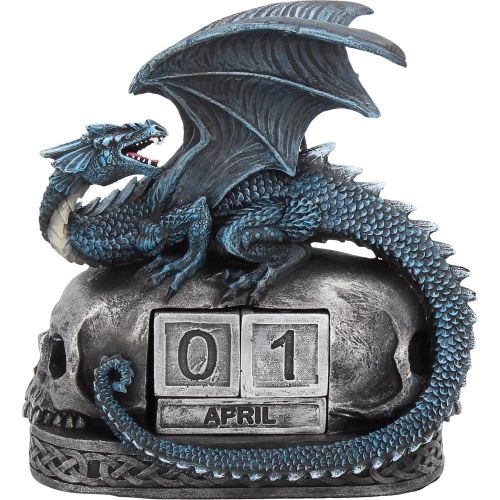 Year Keeper - Dragon and Skull Perpetual Block Calendar Figurine