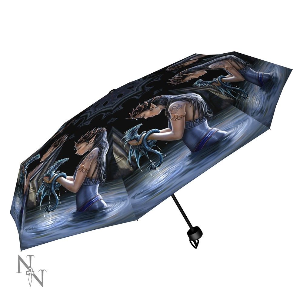 Water Dragon Compact/Telescopic Umbrella - Anne Stokes
