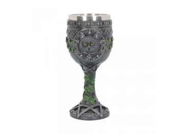 The Charmed One - Cat and Pentagram Goblet/Chalice - Lisa Parker - Nemesis Now