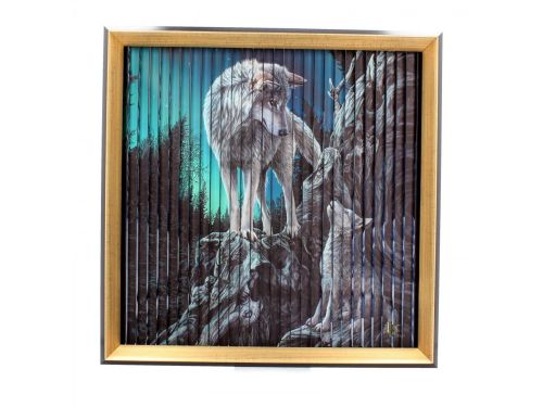 Stunning Lisa Parker Wolves Kinetic Picture - Guidance/Warriors of Winter/S