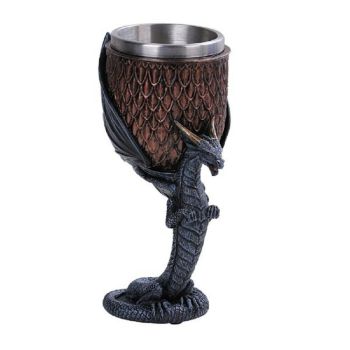 Anne Stokes Dragon Goblet/Chalice - Metallic Red and Black