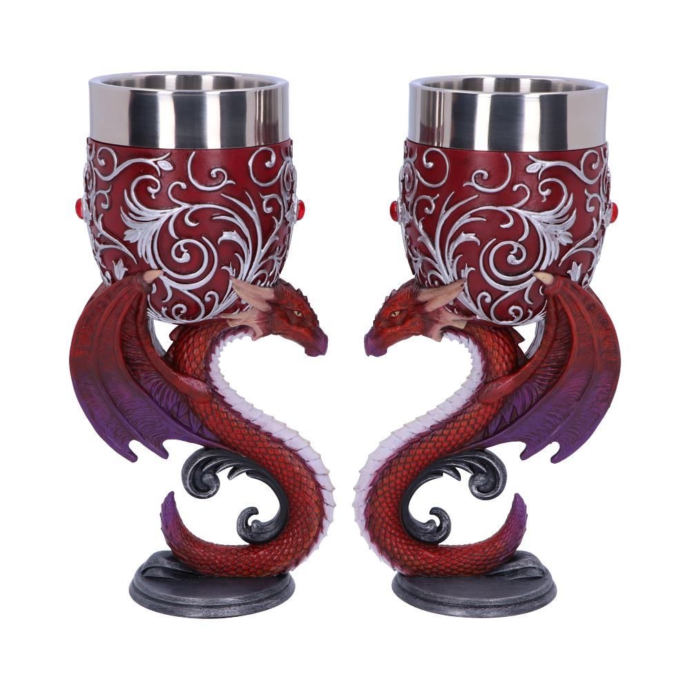 Dragons Devotion Pair of Dragon Goblets