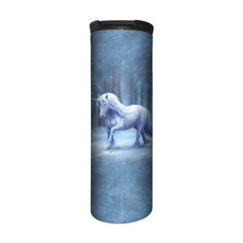 Anne Stokes Barista Style Stainless Steel Thermos Flask - Winter Wonderland - Unicorn