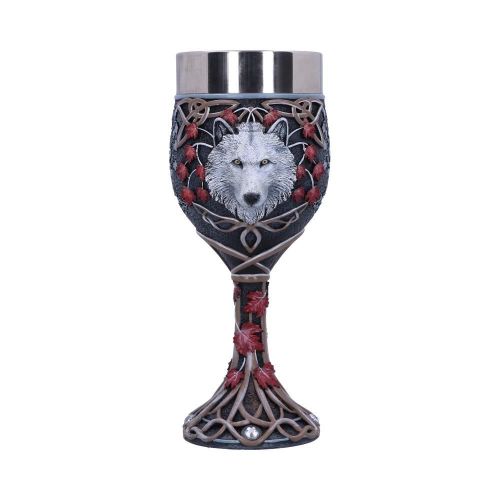 Guardian of the Fall - Wolf Goblet/Chalice - Lisa Parker - Nemesis Now