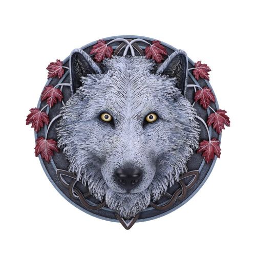 Guardian of the Fall Wolf Wall Plaque - Lisa Parker