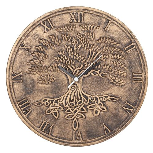 Stunning Lisa Parker Wall Clock - Tree of Life - Bronze Effect Terracotta
