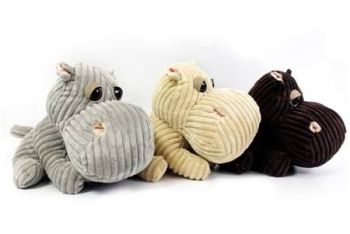 Chunky Ribbed Soft Touch Hippo Shaped Door Stop 