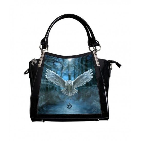 Awake Your Magic - 3D Lenticular Black PVC Handbag  - Anne Stokes