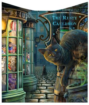 The Rusty Cauldron Black Cat Fleece Throw Blanket - Lisa Parker - Nemesis Now