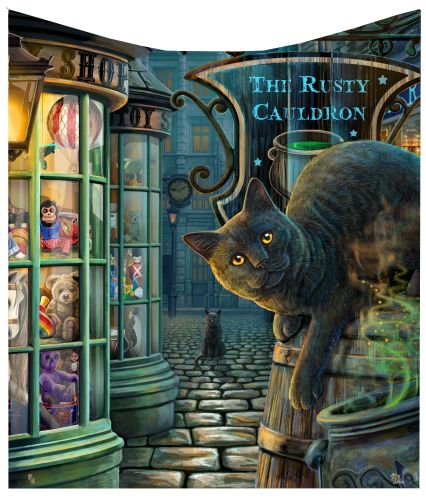 The Rusty Cauldron Black Cat Fleece Throw Blanket - Lisa Parker - Nemesis N