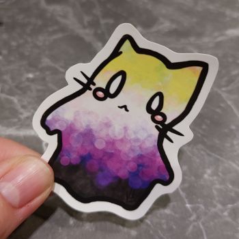 Pride - NonBinary Ghost Cat
