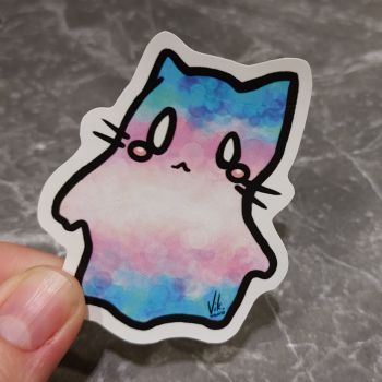 Pride - Trans Ghost Cat