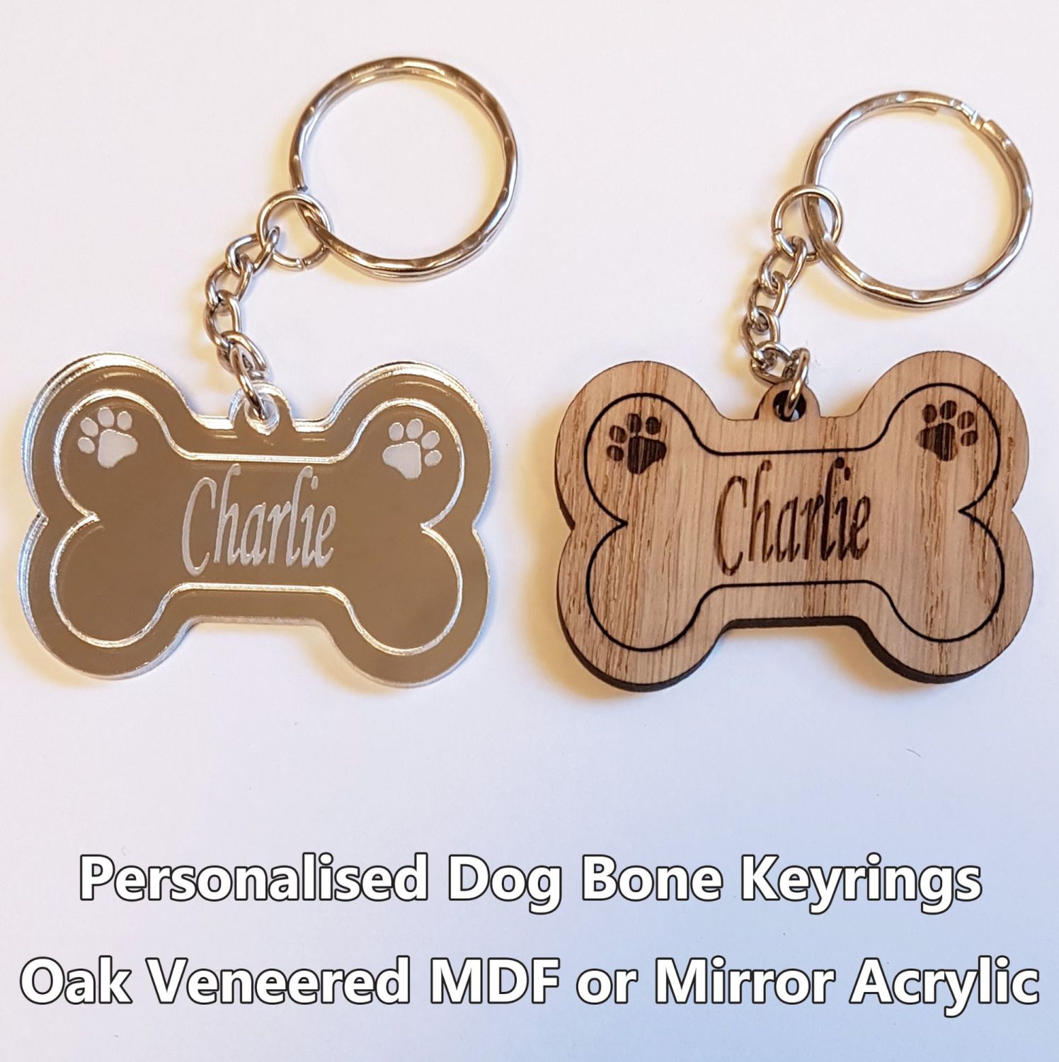 Dog Bone Personalized Keychain