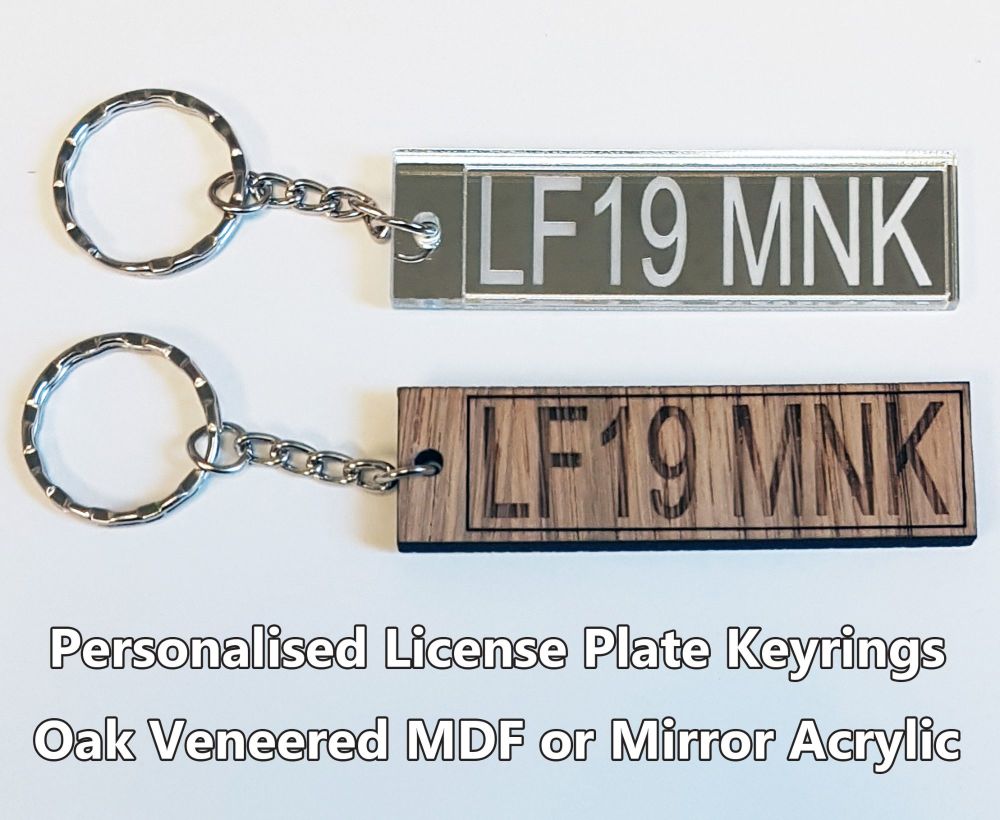 License Plate, 1 x Keyring