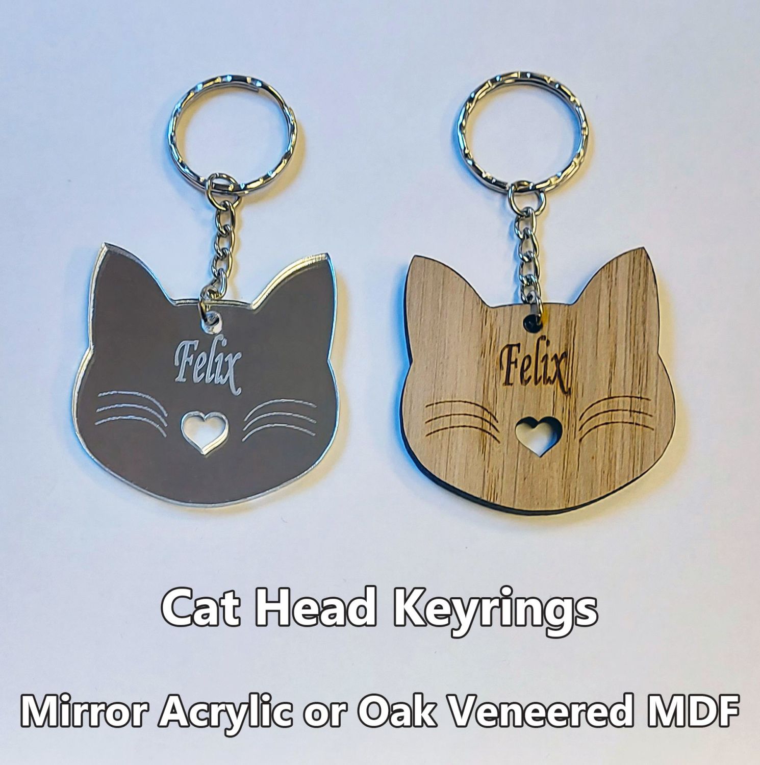 Cat Head, 1 x Keyring