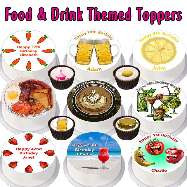Food & Drink Themed Toppers