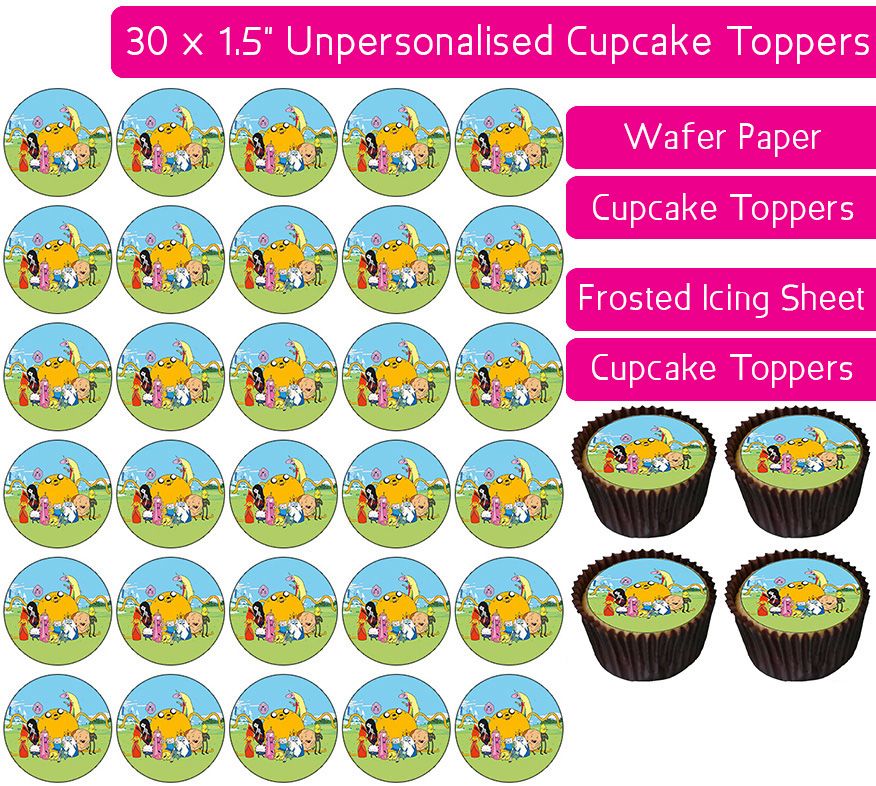 Adventure Time Gang - 30 Cupcake Toppers
