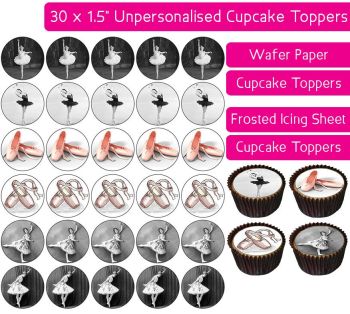 Ballet - 30 Cupcake Toppers