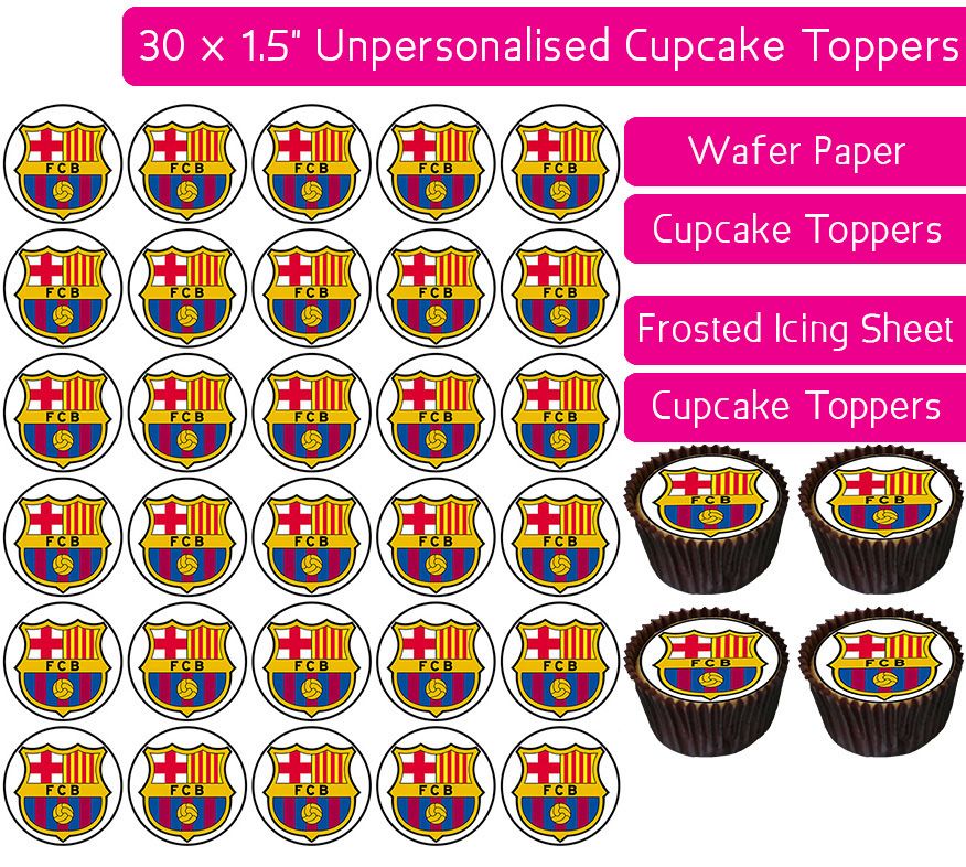 Barcelona Football - 30 Cupcake Toppers