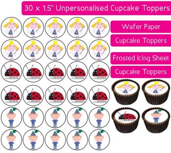 Ben & Holly's Little Kingdom - 30 Cupcake Toppers