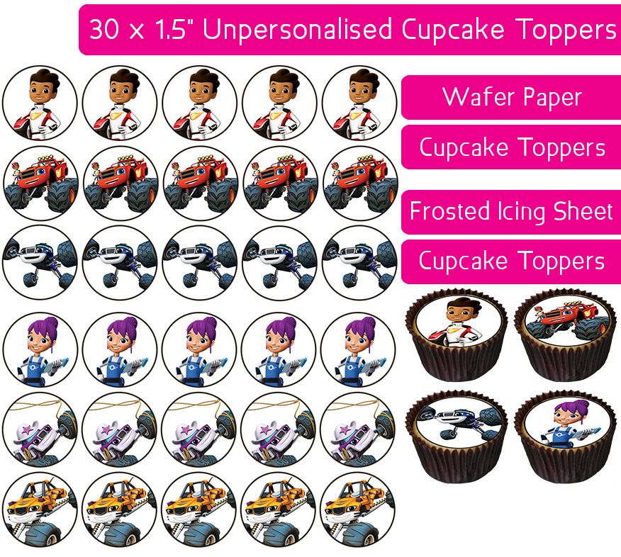 Blaze And The Monster Machines - 30 Cupcake Toppers