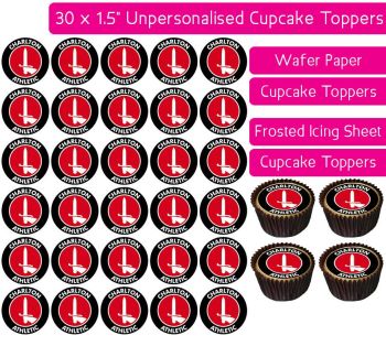 Charlton Athletic Football - 30 Cupcake Toppers