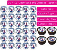 Chesterfield Football - 30 Cupcake Toppers
