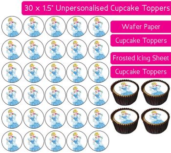 Cinderella - 30 Cupcake Toppers