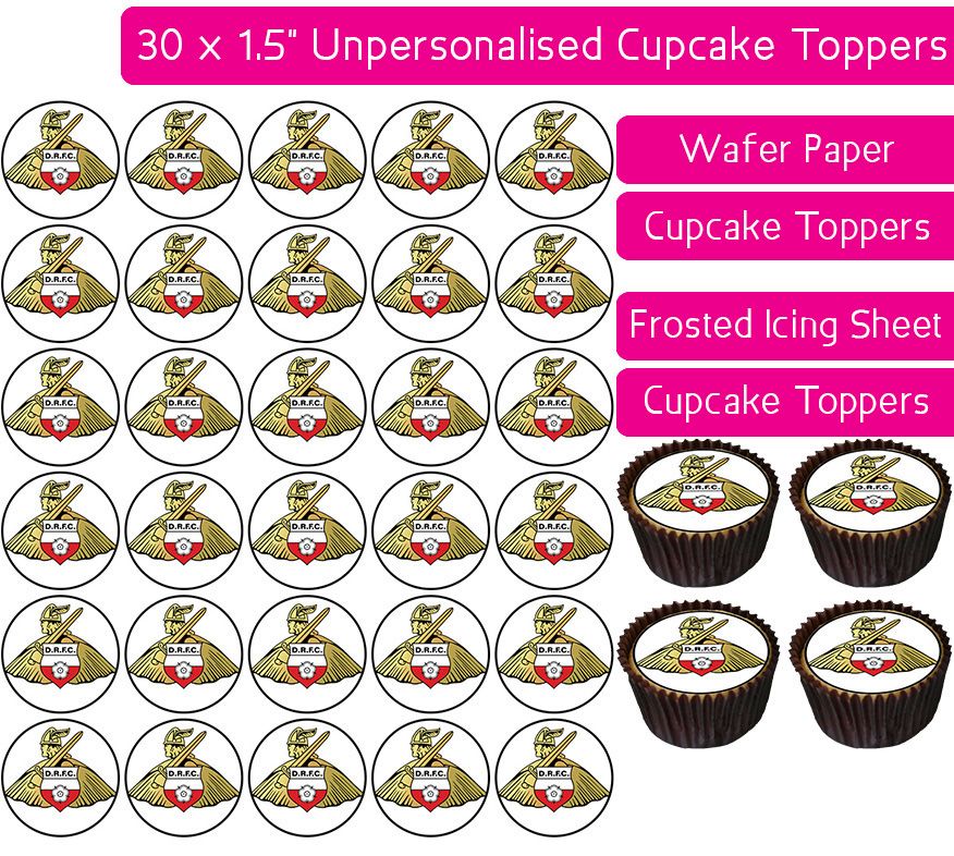 Doncaster Rovers Football - 30 Cupcake Toppers