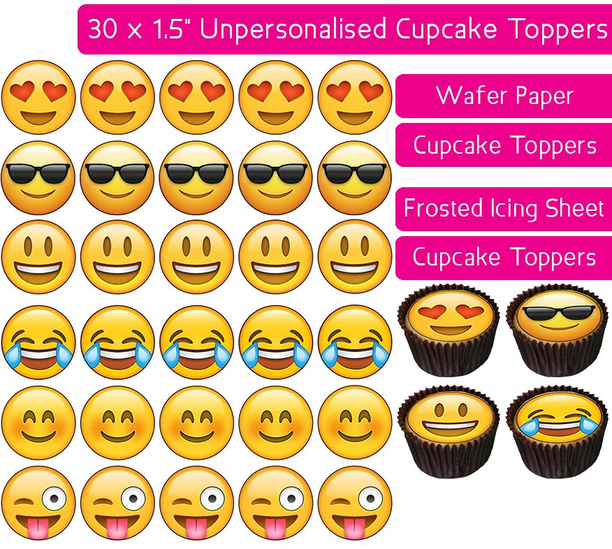 Emoji - 30 Cupcake Toppers