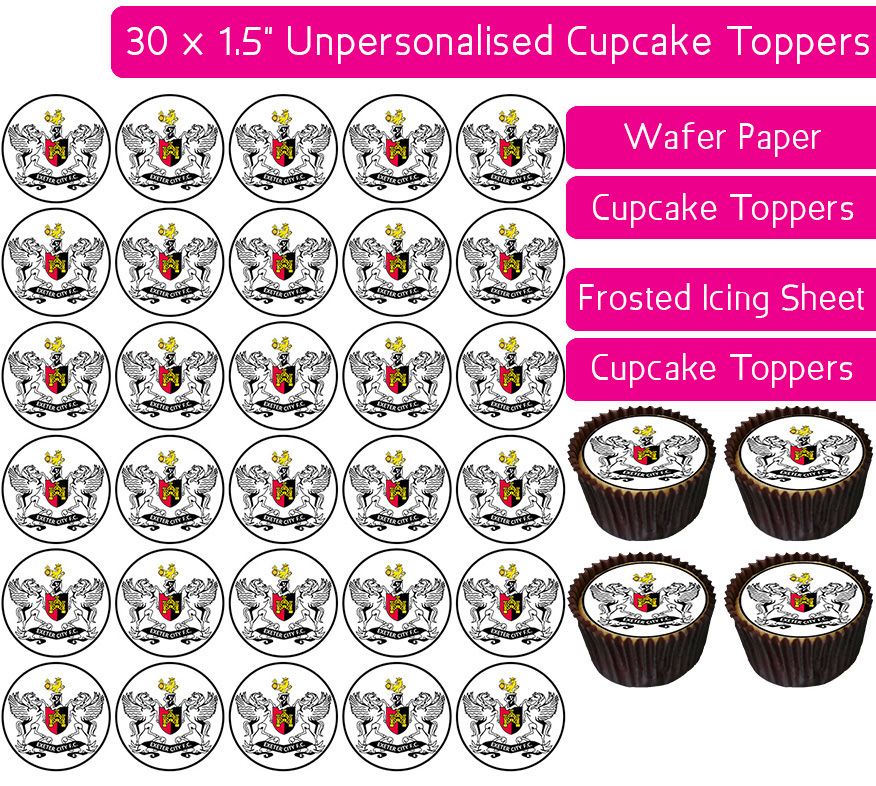 Exeter City Football - 30 Cupcake Toppers