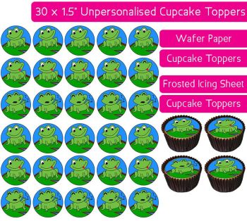 Frogs - 30 Cupcake Toppers