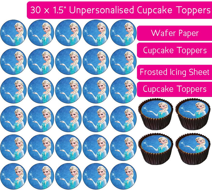 Frozen Elsa - 30 Cupcake Toppers
