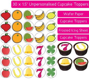 Fruit Machine - 30 Cupcake Toppers