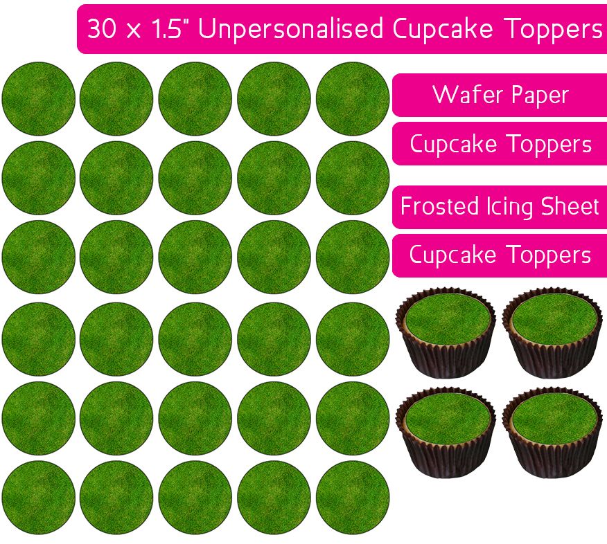 Grass - 30 Cupcake Toppers