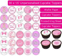 It's a Girl - 30 Cupcake Toppers