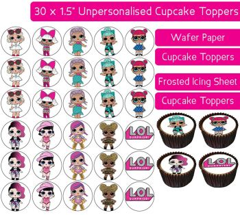 Lol Surprise - 30 Cupcake Toppers