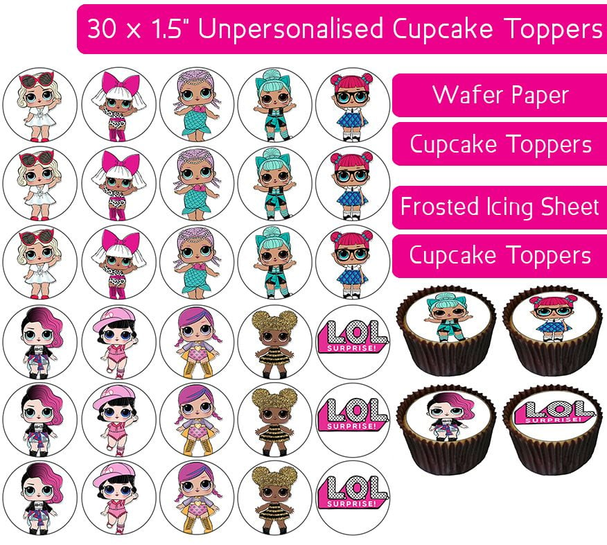 Lol Surprise - 30 Cupcake Toppers