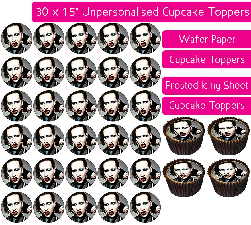 Marilyn Manson - 30 Cupcake Toppers