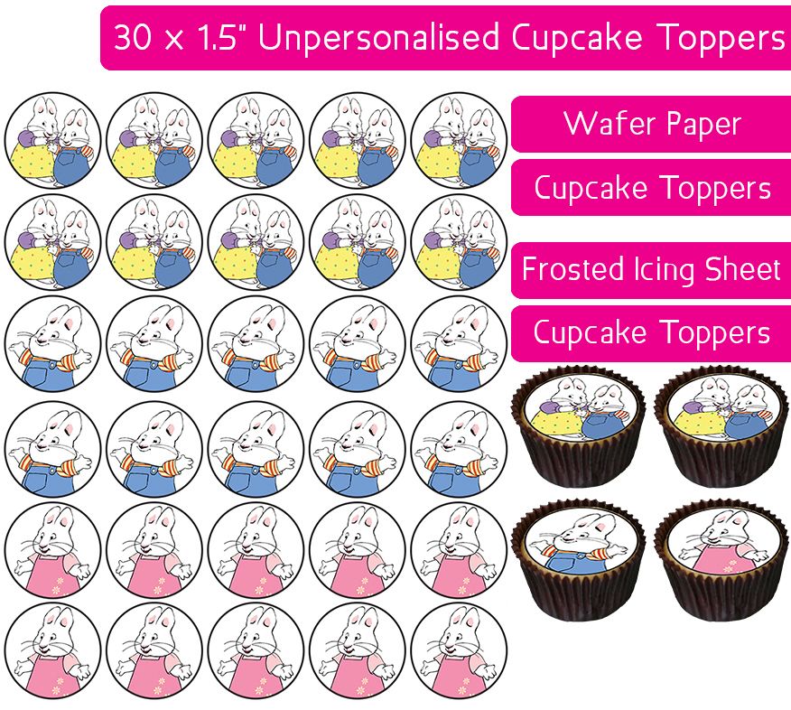 Max And Ruby - 30 Cupcake Toppers