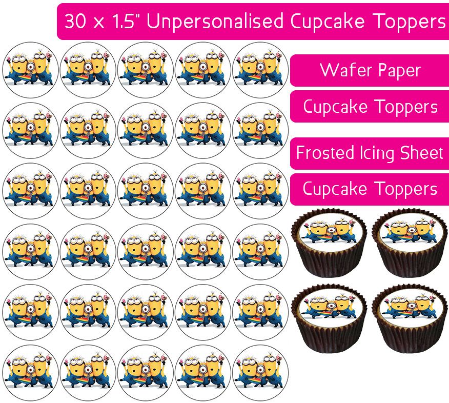 Minions Party - 30 Cupcake Toppers