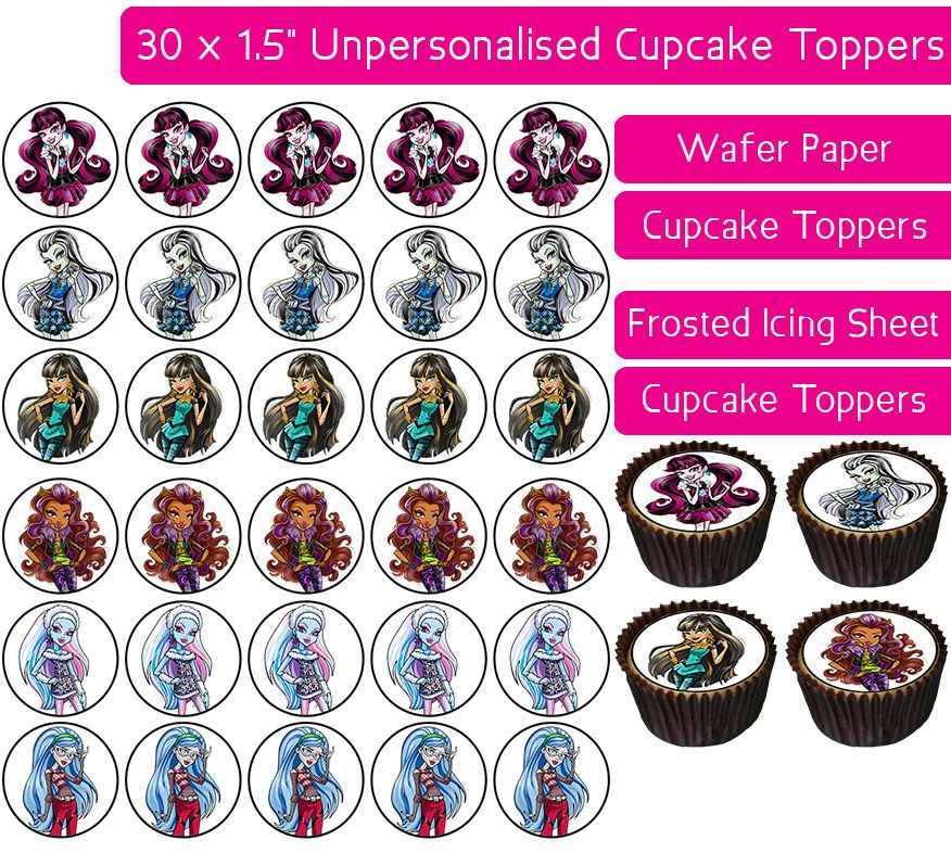 Monster High - 30 Cupcake Toppers